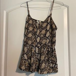 Snakeskin Print Tank Top